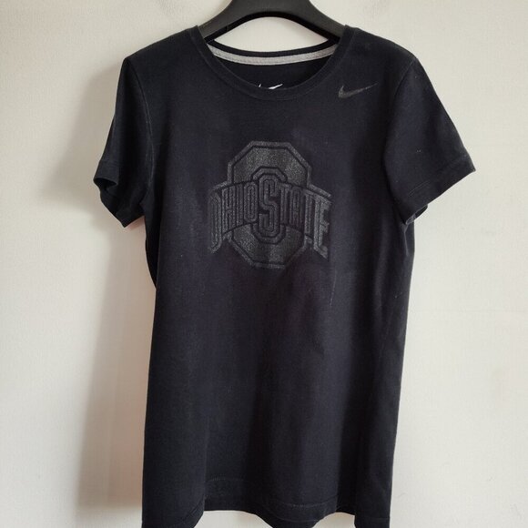 Ladies SZ L Ohio State University Black T-Shirt - Picture 1 of 3